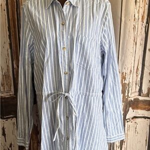 Abercrombie & Fitch mini shirt dress with tie waste pocket Xlt